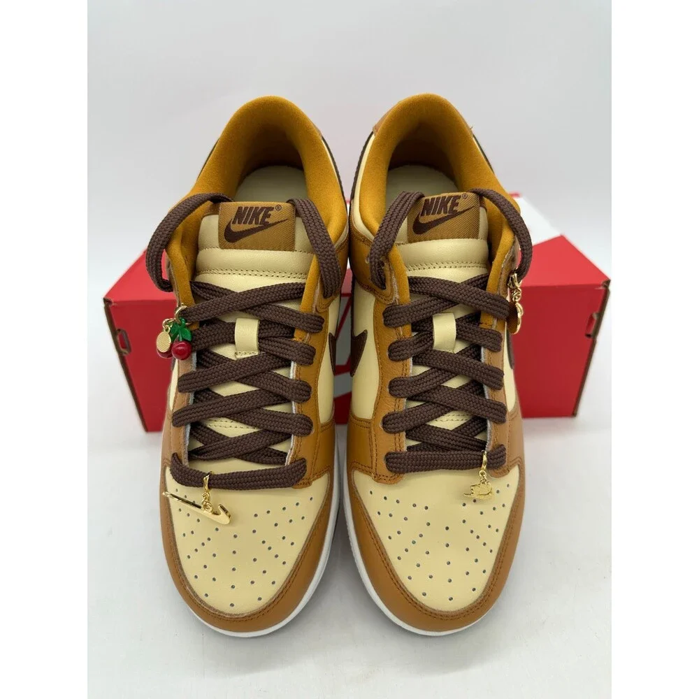 Nike Dunk Low SE Women's Size 7.5 Brown White Cherry Athletic Shoes HQ7487 700 - Picture 4 of 6